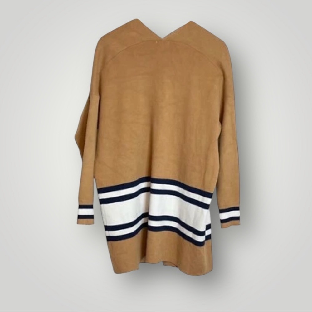 𝅺Crown & Ivy Oversized Stripe Colorblock Open Cardigan Size Small Long Sleeve - Picture 4 of 7